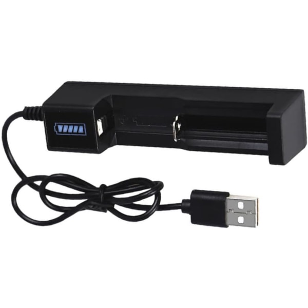 Smart USB Litiumbatterilader 1A Hurtiglading for 18650, 26650, 14500 4.2V Oppladbart Litium