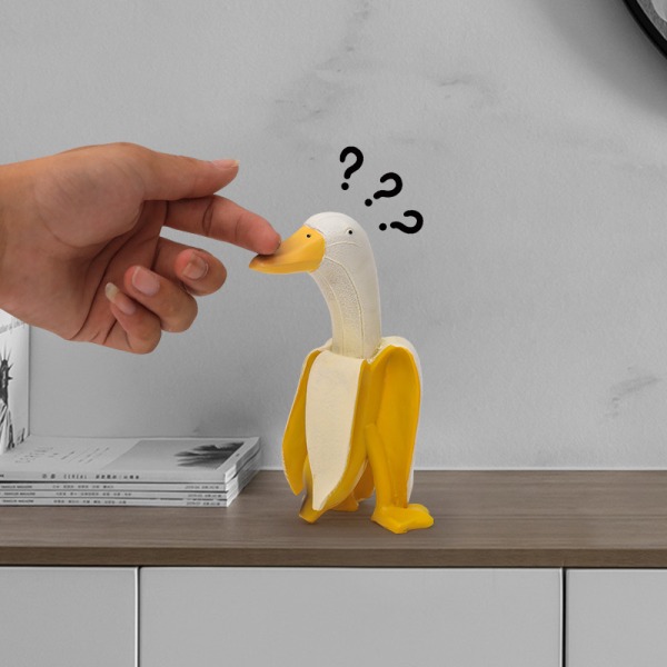 Uusi Patsas d'art de canard banaani créative mignon fantaisiste