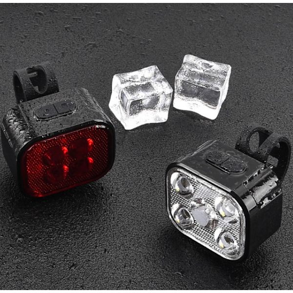 Ulkoilun LED-polkupyörän valo, ladattava superkirkas varoitus takavalo