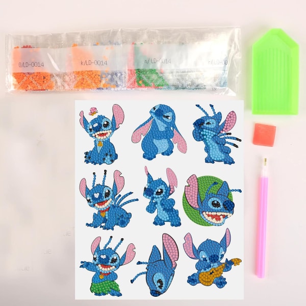 (30x40cm)5D Stitch Diamond Painting Sticker Kit för barn Ar