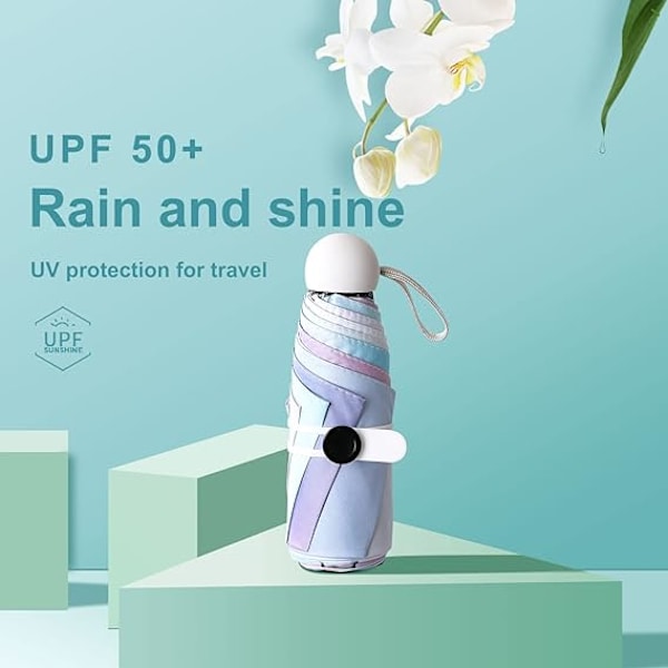 2  Folding Travel Umbrella,Mini Umbrella Small UV Umbrella with C