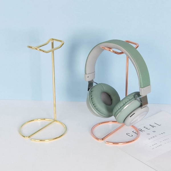 Snyggt hörlursställ Gold Pro Hörlurshållare Gaming Headset Stativ Hållare Anti-slip hörlurar Hol