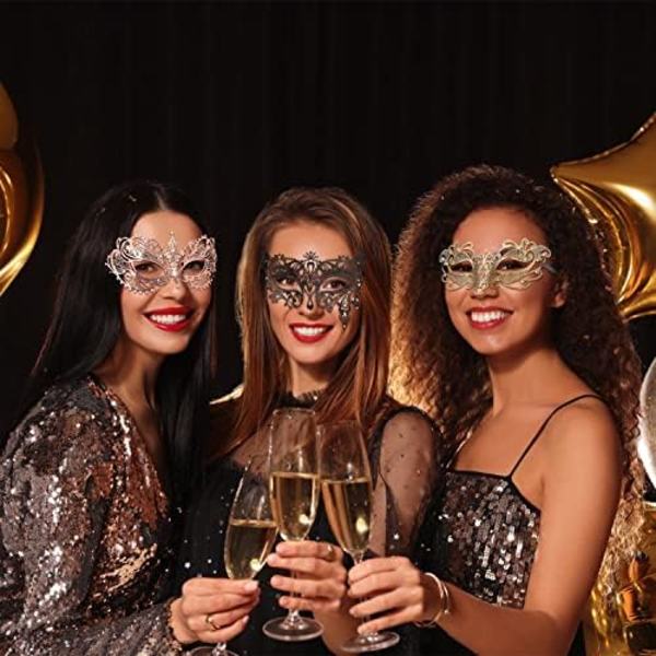 Naisten Laserleikattu Metalli Venetsialainen Halloween Mardi Gras -juhlan naamio