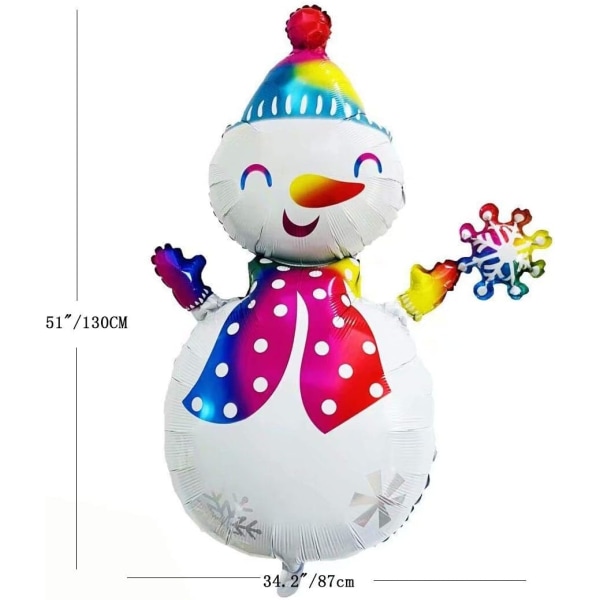 6 st jul aluminiumfolie ballonger stora snögubbe tomten T