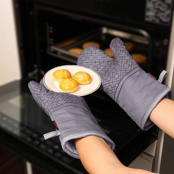 6 kpl uuninlämmönkestäviä hanskoja ja pannunalustoja, 500°F lämmönkestävä uuni