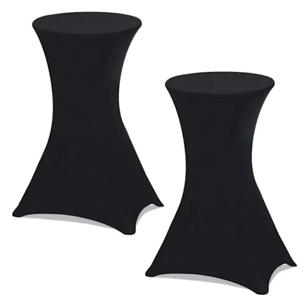 Sæt med 2 sorte covers til 110 CM foldebord (sort)