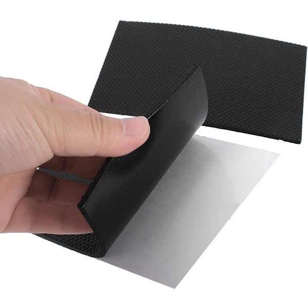 14,8x9,6cm, Svart 2st halkfria glidgummi självhäftande golvskydd dynor halkfria möbler