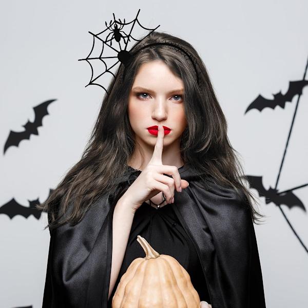 Cosplay Maskerade Edderkopp Hodebånd, Nyhet Edderkoppnett Edderkopp Hodebånd for Barn Voksen Halloween Kostymefest Klesopp