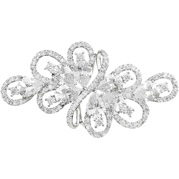 Cubic Zirconia Krystall Rhinestone Bryllupsbrosje Nål For Kvinner Bruder Smykker