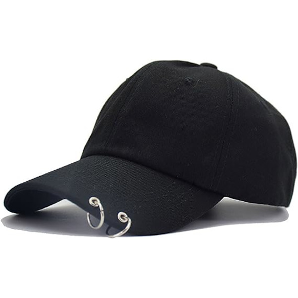 Mænd Kvinder Unisex Baseball Cap med Jern Ring Snapback Hat Dad Hat