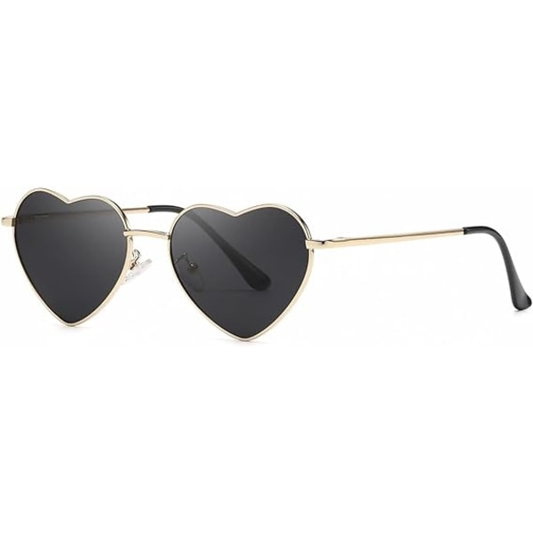 Sort Hjerte Solbriller Kvinder - Polarized Heart Solbriller Vintage