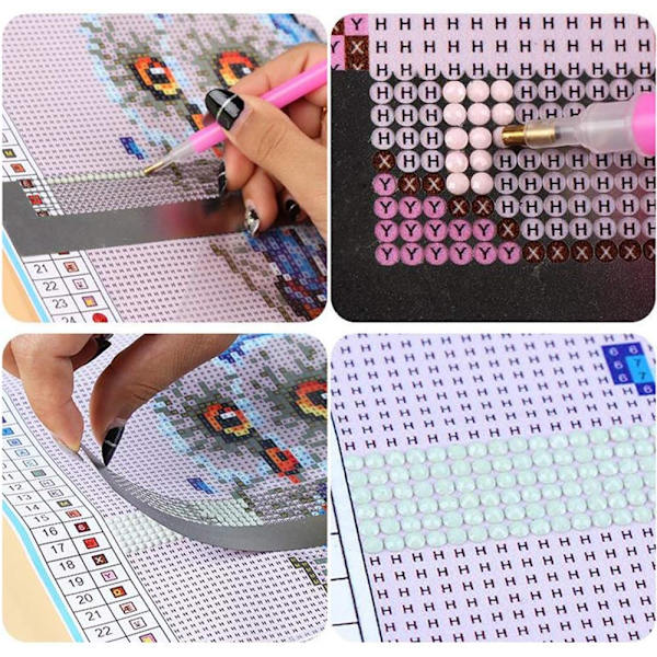 13x3cm, Diamantmålning Linjal Målning Linjal Diamant Ritverktyg