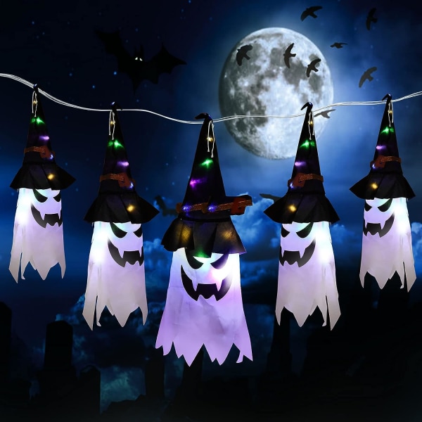 Halloween Spökdekoration, 5 st Halloween Hängande Spöke Häxa Ha