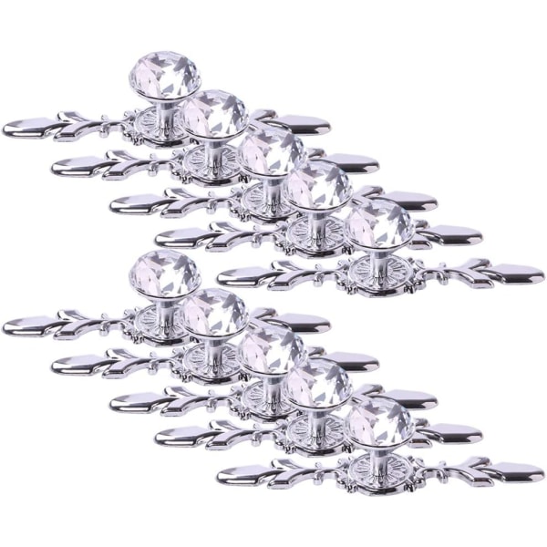 10 stk krystalskuffeknapper trækker håndtag, 6,7" diamantkabine