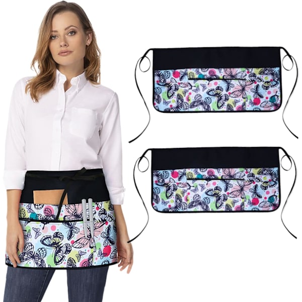 Servitørforkle Halvt Servitørforkle 58x28 cm Vanntett Hagearbeid Halvt Forkle Blomsterhandler Kjøkkenforkle Arbeidsforkle Kjøkkenforkle Servitørforkle