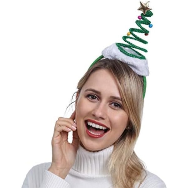 Juletrær-Hodebånd med Klokker - Julehatt fra Nissen - One Size Fits Most