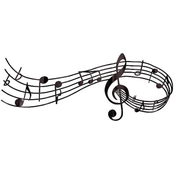 24x58cm Musikknoter Veggklistremerker Vinyl Dekal Musikk Veggkunst Stor Svart PVC Limende Murmal Estetiske Klistremerker Dekor Skrell