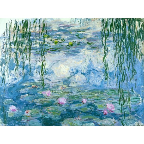 MH-30X40cm Diamantmaleri Claude Monet Vannliljer Broderi Mos