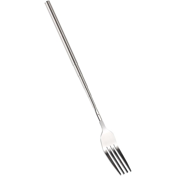 Teleskopisk Gaffel, Utvidbar Gaffel, Utvidbar Gaffel Lang Rustfritt Stål Inntrekkbar Gaffel Utvidbar Middag Frukt Dessert For
