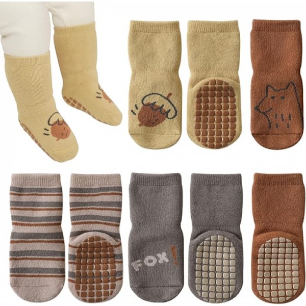 （1-3 år gammel, egnet til fodlængde 12 cm））4 par babystrømper