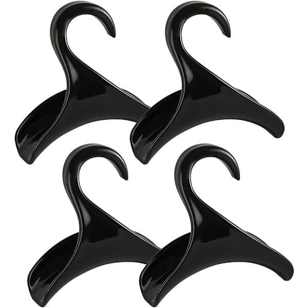 Väska krok set om 4, Väska krok, Svart, Handväska Hängare, Stor