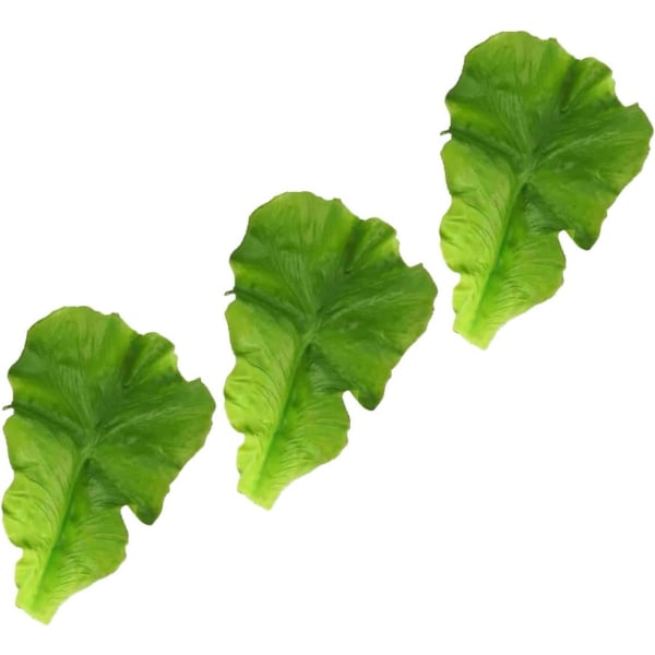 3 stk. Kunstig grønnsak Falsk salat Kunstige salatblader Sa