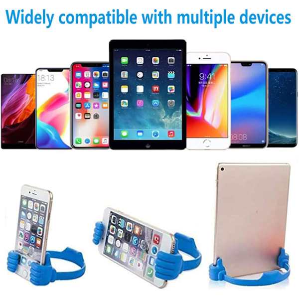 Lazy Mobilholder, Julegaver Universal Mobilholder for Skrivebord, Mobiltelefonstativ Smartphoneholder for iPhone iPad (Blå)