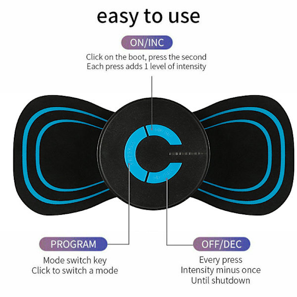 Elektrisk nakkemassager 2 stk. Mini cervical rygsøjle massager måtte port