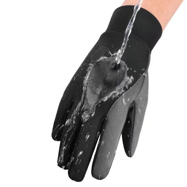 1 par termiske vinterhandsker til mænd med touch screen og vandafvisende