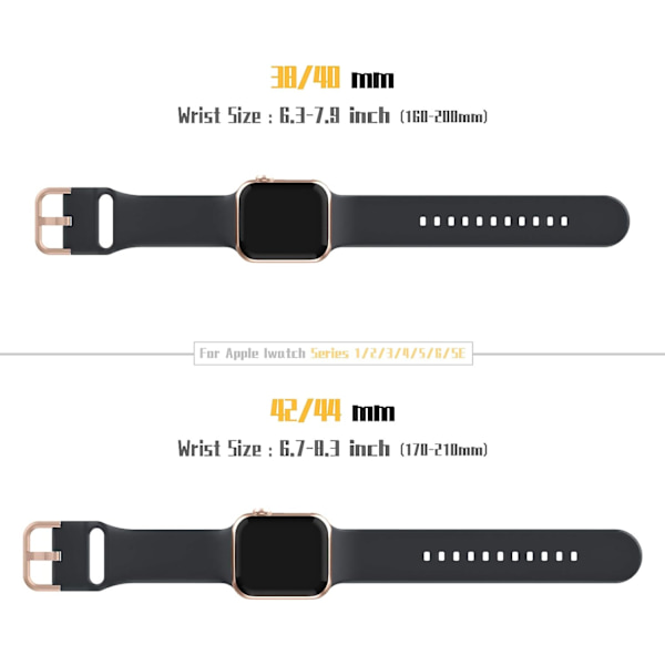 3 kpl Yhteensopivat Apple Watch -rannekkeet 41 mm, 40 mm, 38 mm, S