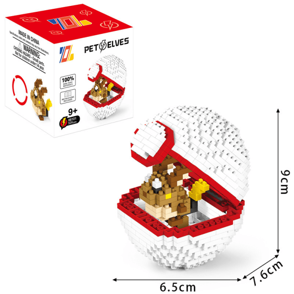 Blok Legetøj, B Æsker med Blokke, Miniature 3D Puslespil, Mini Blo