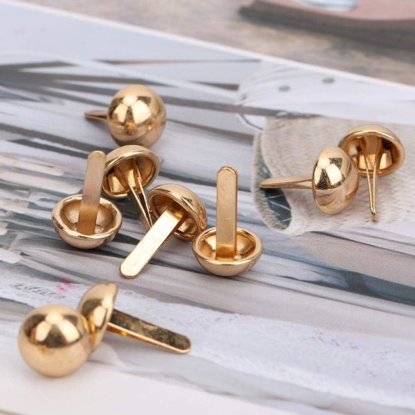 (12mm Guld) 100st Svamptäckstift, 10MM 12MM Zink-legering