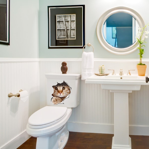2 kpl (Kissa) WC-teippaus PVC-materiaalia