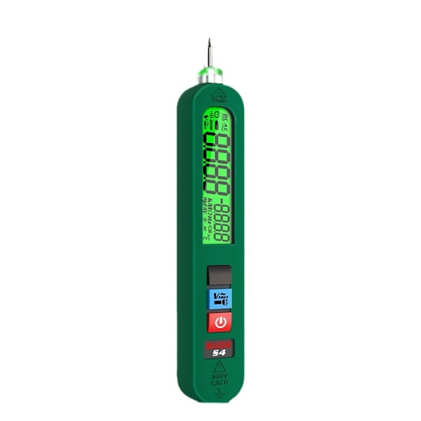 Oppladbar spenningstesterpenn AC 12-300V Stor skjerm Enpolet elektrisk lekkasjetester med lyd- og visuell alarm Strømførende ledning fasedetektor med