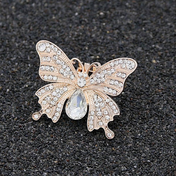 2 stk. Rhinestones Sommerfugl Sko Klips Bryllupsfest Sko Dekoration