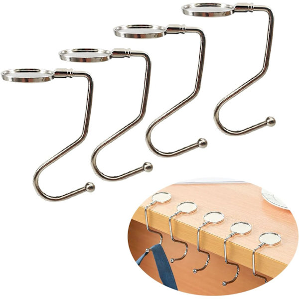 4-pack bordshållare för handväskor, halkfria handväskhållare, Poc