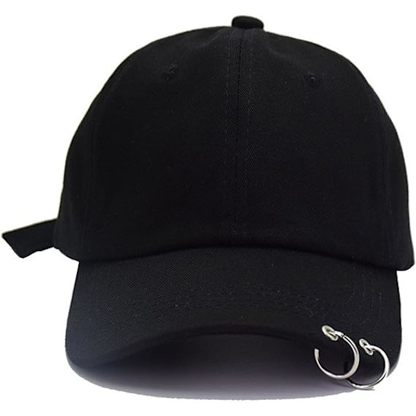 Mænd Kvinder Unisex Baseball Cap med Jern Ring Snapback Hat Dad Hat