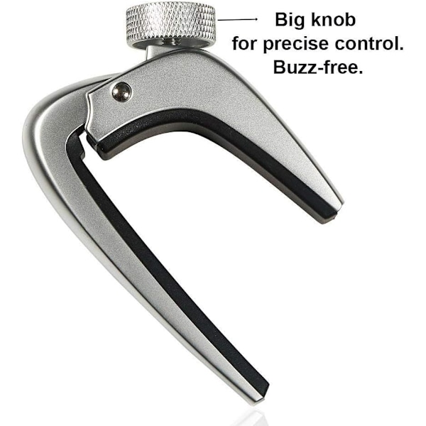 Gitarr Capo, Pro Alloy Gitarr Capo med skruvjusteringsknapp för akustisk och elektrisk gitarr, Ukulele,
