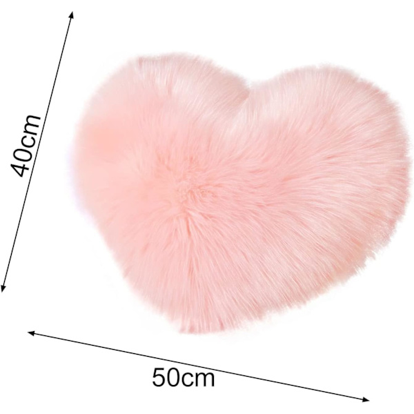 Sydämenmuotoinen tyynynpäällinen koristeellinen tyynynpäällinen sopii olohuoneen sohvalle makuuhuoneen toimistoon Pink