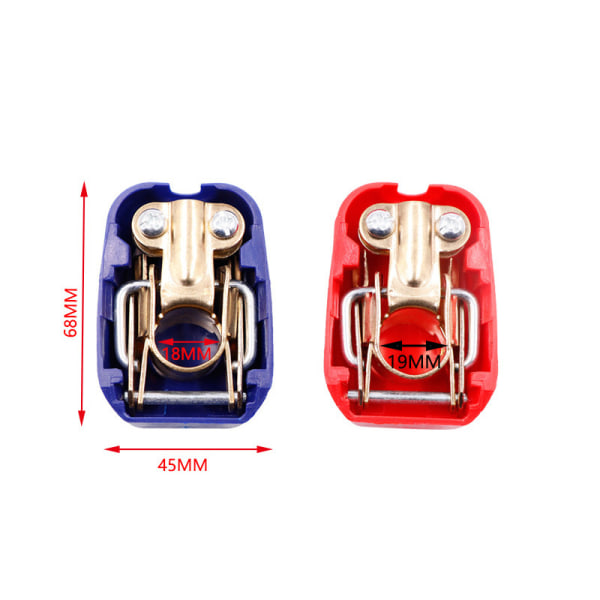 (1 par) Hurtigudløsning 12V/24V Batteri Lug Batteriterminaler Batterikonnektorer