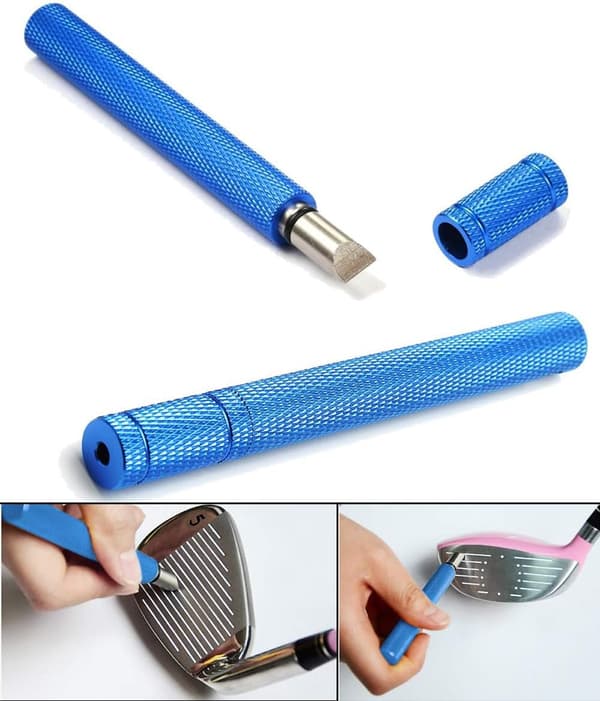 Golf Groove SharpenerGolfkølle Groove SharpenerGroove SharpenerKølle SharpenerGroove Slibeværktøj - Generer Optimalt Backspin - Egnet til U & V-G