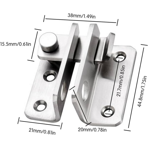 Door Padlock Small Anti-Theft Latch,Stainless Steel Padlock Toggle Latch Security Door Locks,Left Op