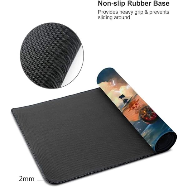 Anime Musematte One Piece Luffy Roronoa Zoro Nami Musematte Bærbar PC Sklisikker Gummibase Sydd