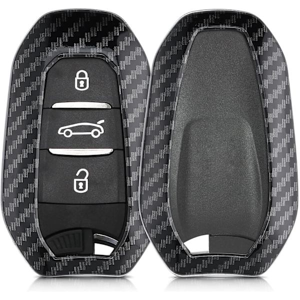 Bilnyckeltillbehör Kompatibelt med Peugeot Citroen Smartkey (Endast Keyless Go) 3-knapp - Hårdplast
