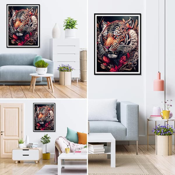 (30x40cm) 5D Diamantmålning Tiger 3