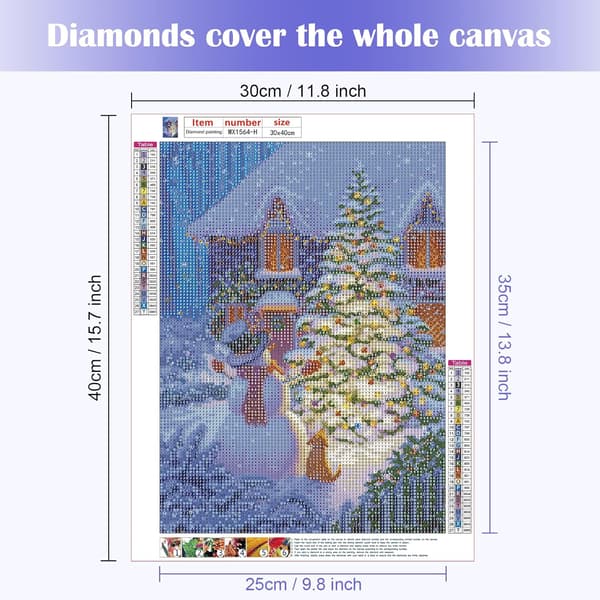 5D Diamantmaleri 30x40cm Juledekorasjon 53