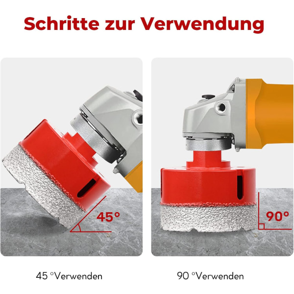 Diamantbor (M14/32mm) til vinkelsliber, egnet til temperaturbestandig, diamant, granit