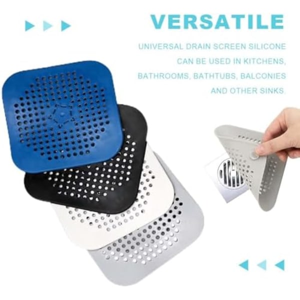 14x14cm 4 kpl Silikoninen Viemäri Suodatin, Viemäri Suodatin, Amme Hiusten Suodatin, Suihku Hiusten Suodatin, Keittiöallas Viemäri
