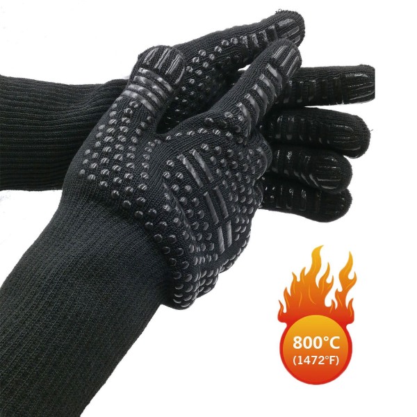 2-pack ugnshandskar, 1472°F värmebeständiga handskar, stora grillhandskar
