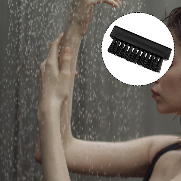 2-pack Svarta Nagelborstar för Rengöring av Fingernaglar, Styva och Hårda Slitstarka Nylonborst, för Män, Mekaniker, Trädgårdsmästare, Skrubba Under Fingrar, Fötter